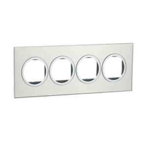 Legrand Arteor 8M Stainless Steel Cover Plate With Frame, 5765 86